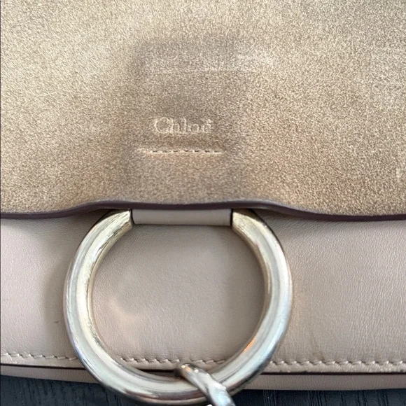 Chloe Gray / Tan and Gold Crossbody Bag - Picture 2 of 15